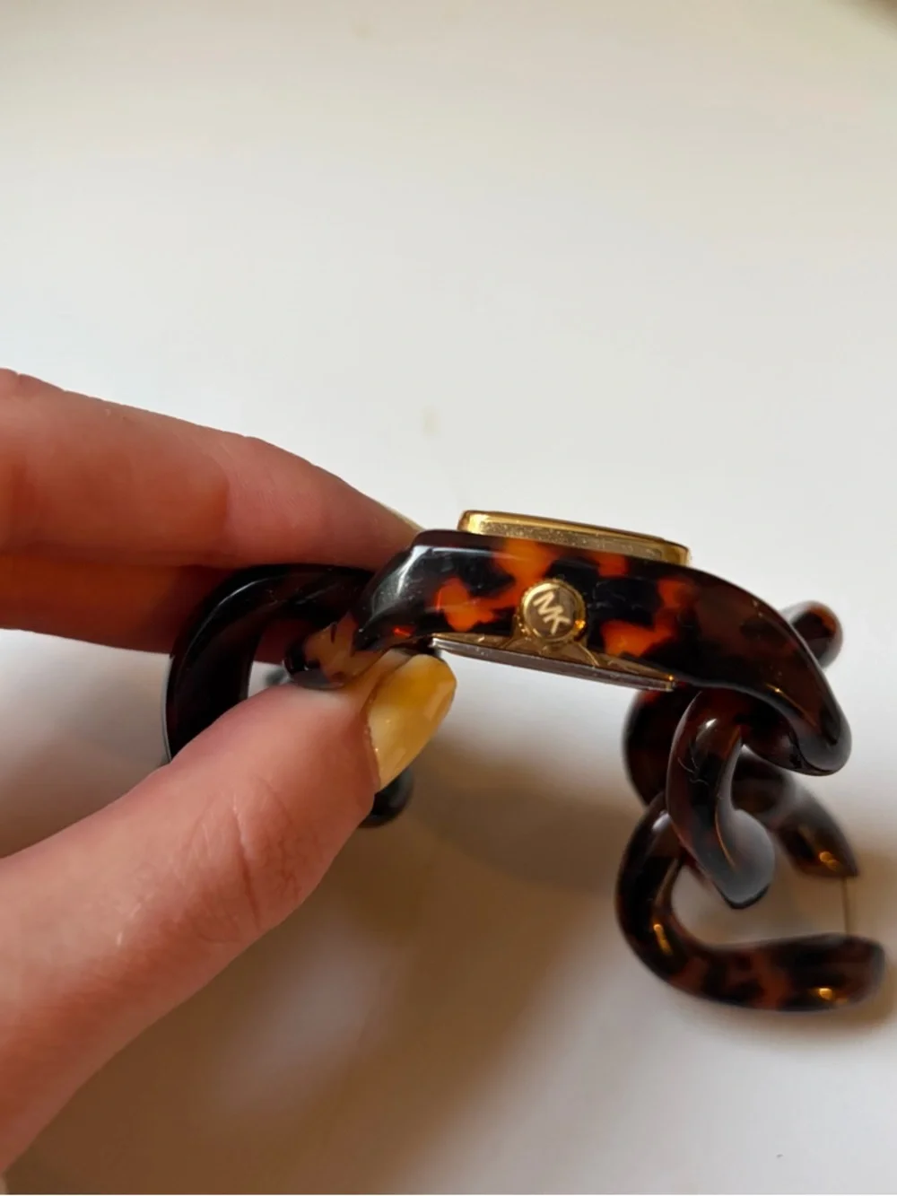 Michael Kors Tortoise Shell Quartz Analog Bracelet Watch w/ New Battery MK-4239 - Picture 3 of 11